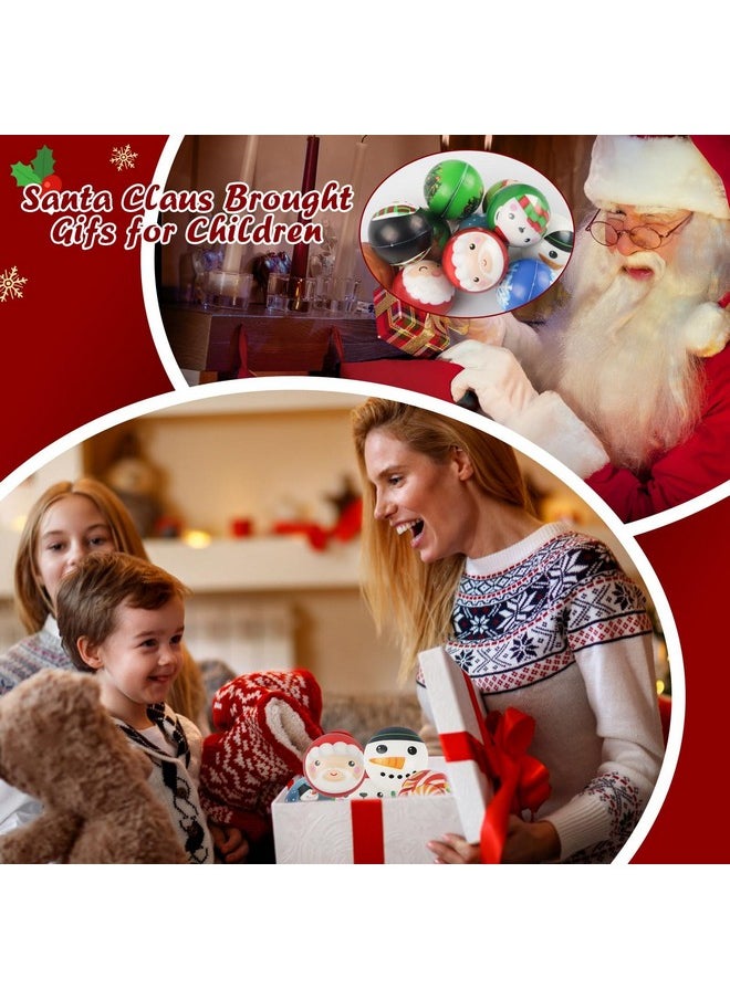 12 Pcs Christmas Squishies Christmas Stress Balls Snowman Santa Kawaii Squishie Christmas Party Favors Stocking Stuffers Goodie Bag Fillers