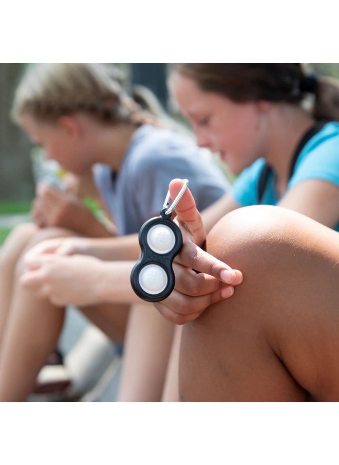 Simpl Dimpl Black & White 2 Pack - Popping Fidget Keychain, Kids & Adults