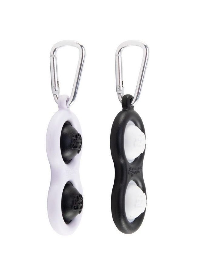 Simpl Dimpl Black & White 2 Pack - Popping Fidget Keychain, Kids & Adults