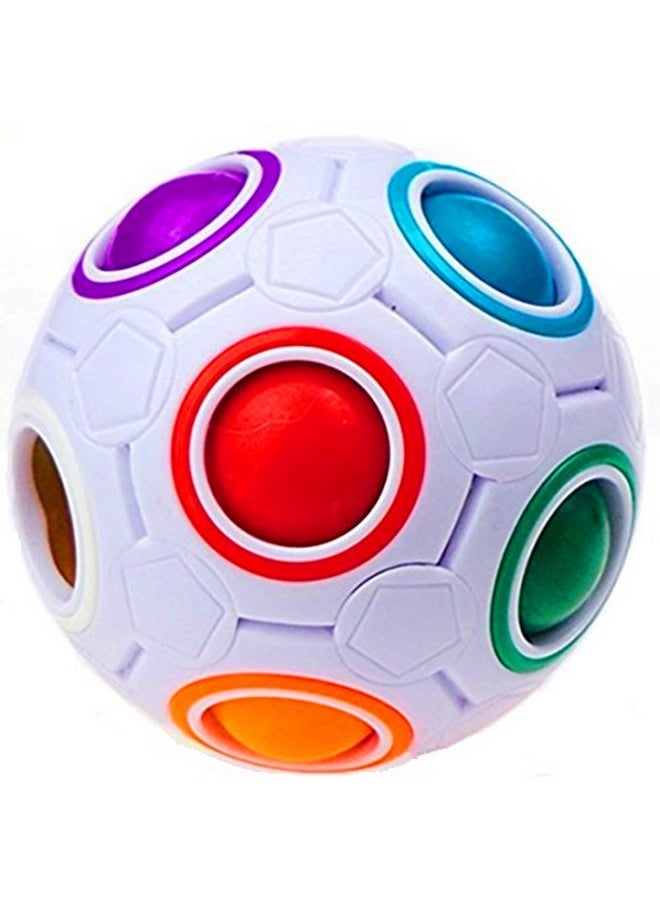 Rainbow Ball Magic Cube Fidget Toy Puzzle Magic Rainbow Ball Puzzle Fun Fidget