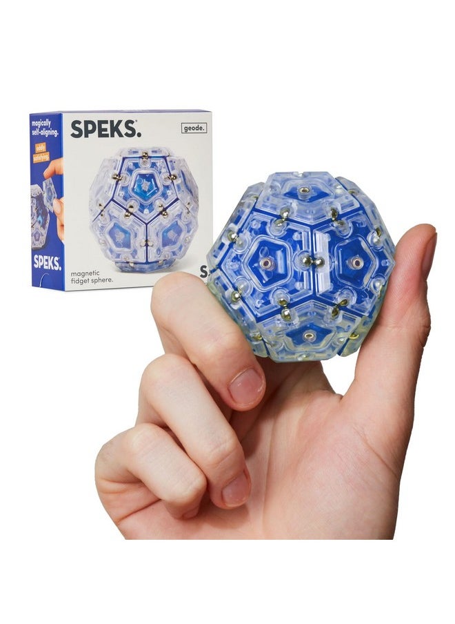 Geode Sphere Magnetic Fidget Toy For Adults & Teens 14+ | Sensory Gadget For Stress Relief And Anxiety, Office Desk Toy Present,, Holiday Stocking Stuffer | Cobalt, 12-Piece Set
