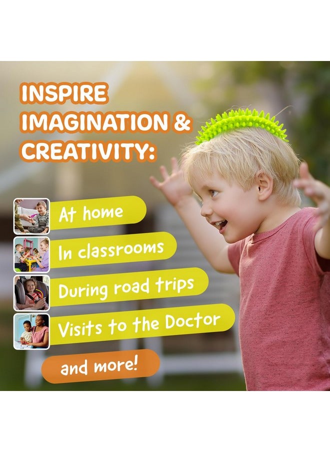 3-Pack Spiky Sensory Rings From The Original Monkey Noodle, Fidget Bracelet For Kids With Unique Needs, Fosters Creativity, Focus And Fun-Great For Classrooms, Home & Playtime Age 3+