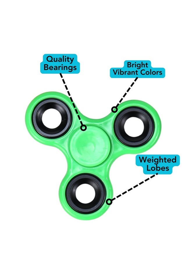 Fidget Spinner Random Color Bulk Assortment Set, 24-Pack