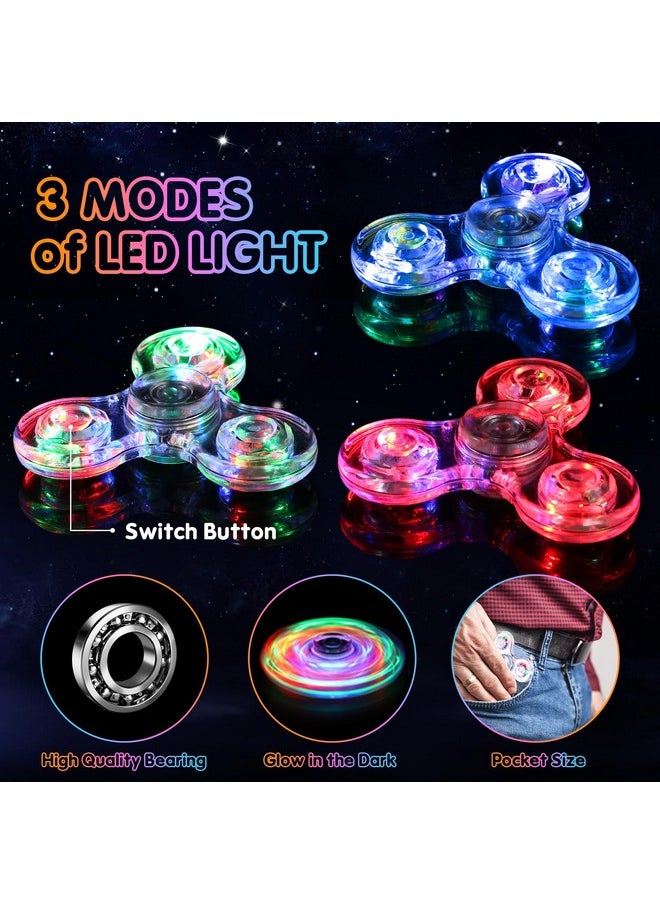 8 Pack Fidget Spinners For Kids 8-12, Light Up Party Favors Christmas Fidget Toys Bulk For Kids Adults, Glow In The Dark Party Supplies, Fidgets For Classroom Prizes Goodie Bags Stuffers