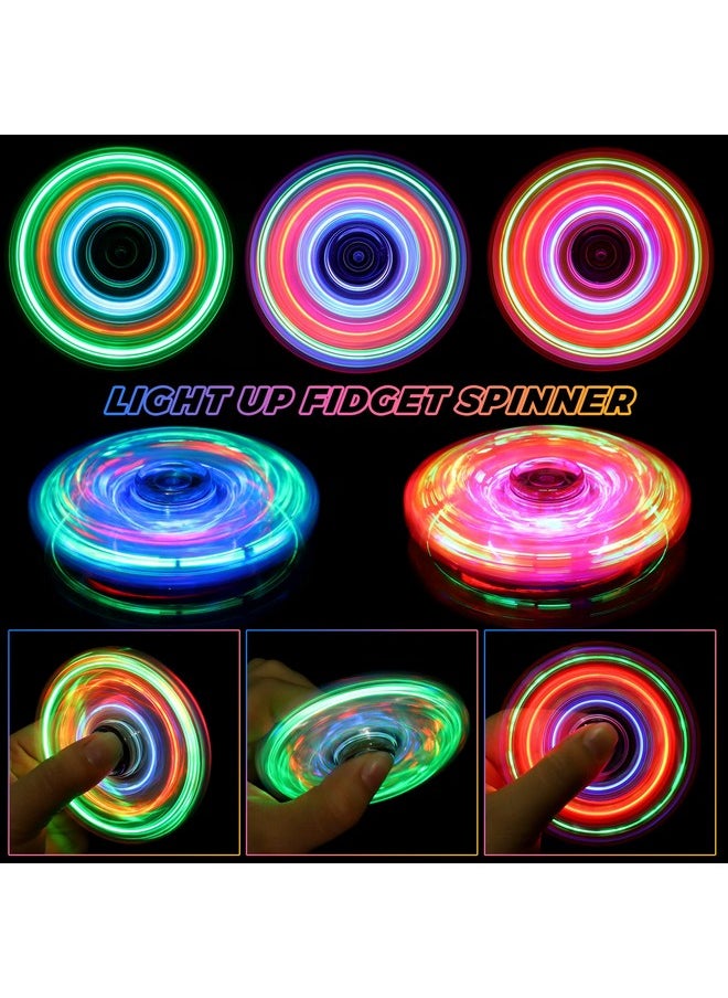 8 Pack Fidget Spinners For Kids 8-12, Light Up Party Favors Christmas Fidget Toys Bulk For Kids Adults, Glow In The Dark Party Supplies, Fidgets For Classroom Prizes Goodie Bags Stuffers