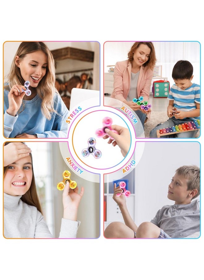 8 Pack Fidget Spinners For Kids 8-12, Light Up Party Favors Christmas Fidget Toys Bulk For Kids Adults, Glow In The Dark Party Supplies, Fidgets For Classroom Prizes Goodie Bags Stuffers