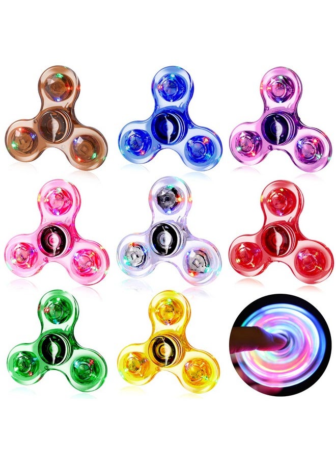 8 Pack Fidget Spinners For Kids 8-12, Light Up Party Favors Christmas Fidget Toys Bulk For Kids Adults, Glow In The Dark Party Supplies, Fidgets For Classroom Prizes Goodie Bags Stuffers