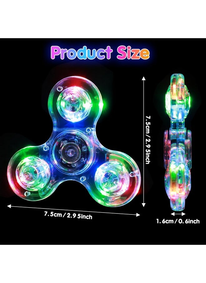 Fidget Spinners 12 Pack, Christmas Party Favors Led Light Up Bulk Fidget Spinners, Christmas Stocking Suffers Goodie Bag Stuffers, Glow In The Dark Party Supplies Birthday Prizes Return Gifts