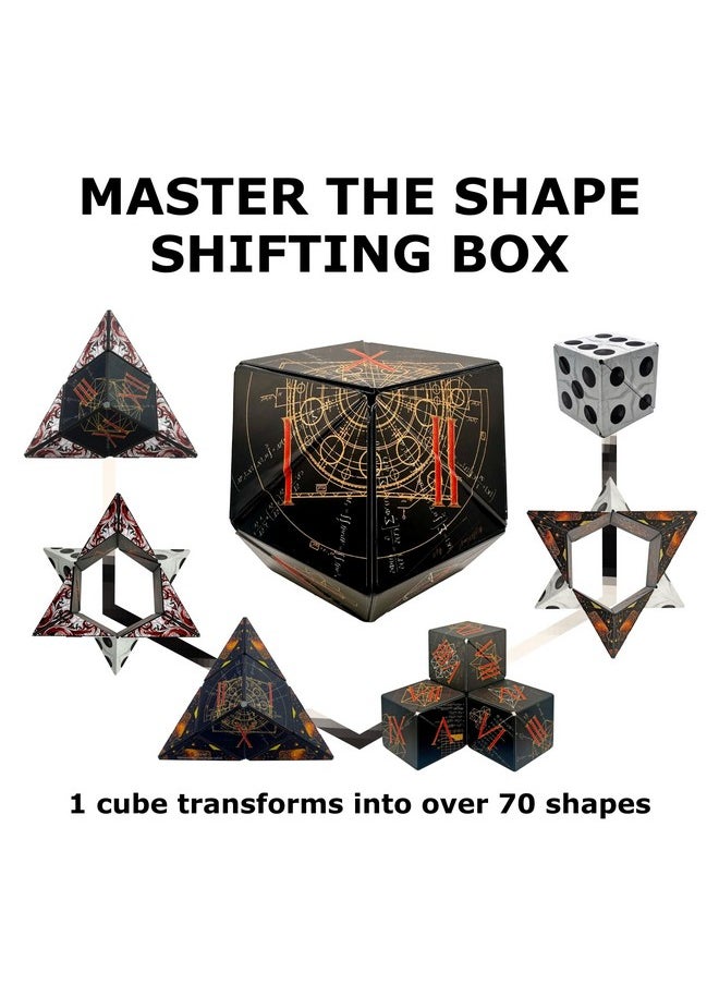 Dice Paradise - Shape Shifting Box - Award-Winning, Patented Magnetic Puzzle Cube W/ 36 Rare Earth Magnets - Fidget Cube Transforms Into Over 70 Shapes (Renaissance)