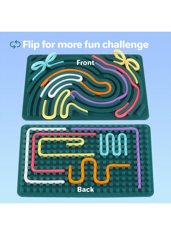 Sensory Activity Board Silicone Fidget Toy Sensory Fidget Toys For Kids 8-12 | Quite Fidget Toy For Classroom, Autism Sensory Activities Toy For Calming, Anxiety, Adhd (Size1)