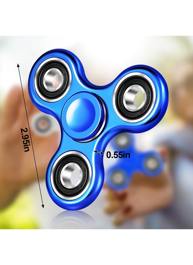 2Pcs Fidget Spinner For Kids Adults Stress Relief Sensory Fidget Toys Cool Electroplated Fidget Spinners Adhd Autism Christmas Birthday Gifts Stocking Stuffers Classroom Prizes For Boys Girls