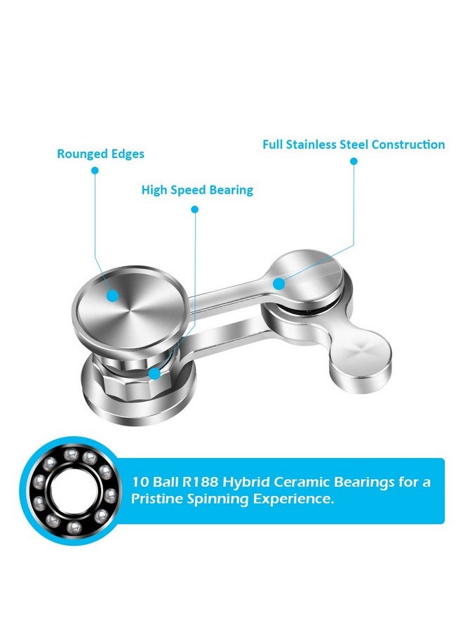 Fidget Spinner, Ultra Durable Stainless Fidget Toys, Metal Focus Finger Spinning Toy, Stress Relief Boredom Killing Time Sensory Toys For Adults Kids