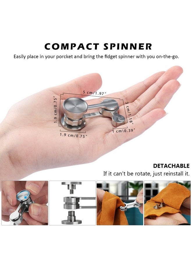 Fidget Spinner, Ultra Durable Stainless Fidget Toys, Metal Focus Finger Spinning Toy, Stress Relief Boredom Killing Time Sensory Toys For Adults Kids