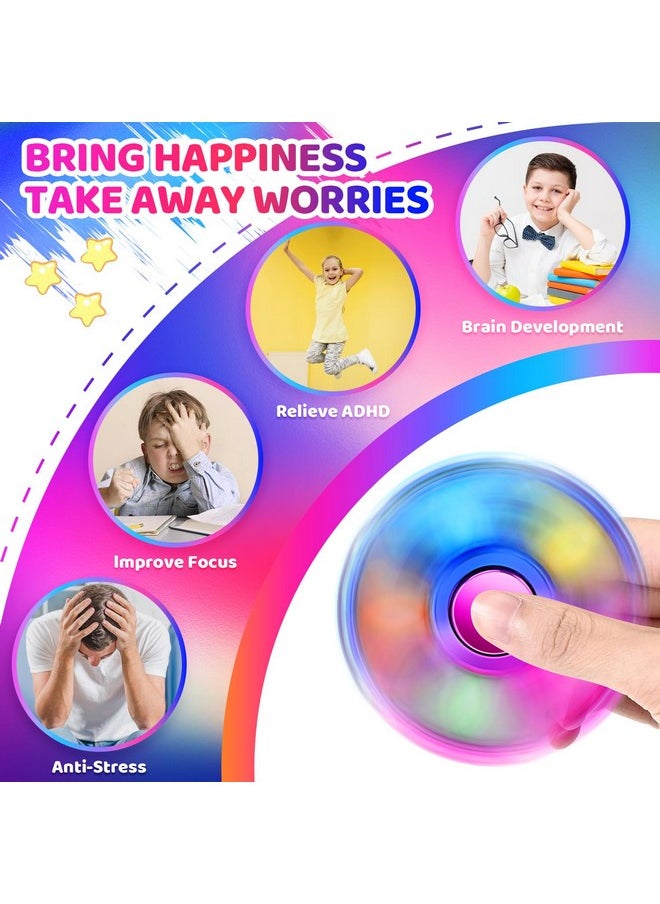 3 Pack Pop Fidget Spinners For Party Favors｜Hand Fidget Bulk Toys For Classroom Return Prizes｜Sensory Fidget Toys For Teens Boys Girls｜Christmas Brithday Gifts Prizes