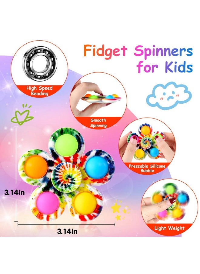 Fidget Spinners Pop 2 Pack, Kids Christmas Stocking Stuffers Sensory Fidget Toys For Kids 8-12 4-8 Bulk, Adhd Autism Fidget Toys For Toddler 1-3 Boys Girls, Classroom Prizes Birthday Gifts