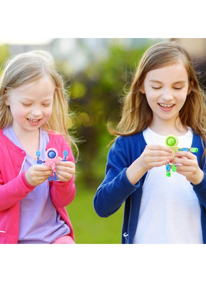 24 Pcs Robot Fidget Spinners Transformable Fingertip Gyro Chain Toy Fidget Sensory Toys Deformable Diy Stress Relief Fidget Toy Adults Piñata Goodie Bag Birthday School Gift