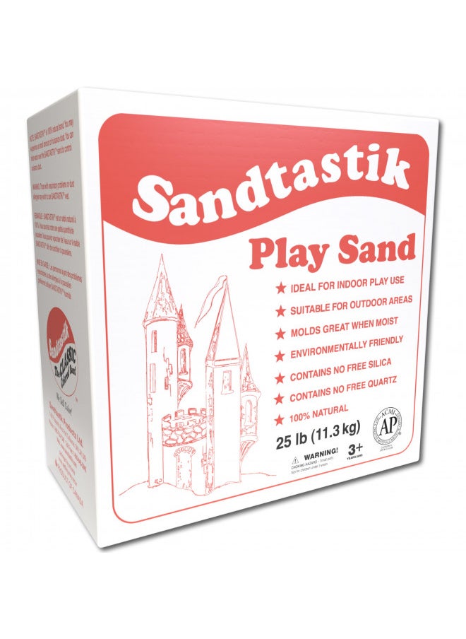 Sandtastik Sparkling White Play Sand, 25 lb (11.3 kg) - Fill Sandboxes, Sand Trays, Sensory Tables, Water Tables! Scoop, Mold & Pour This Premium Non-Toxic Sand