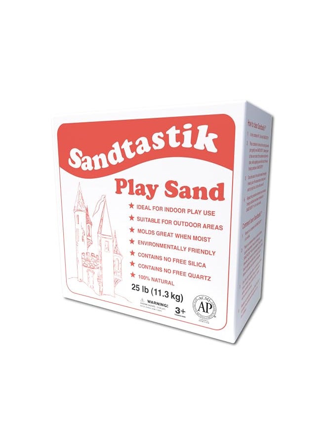 Sandtastik Sparkling White Play Sand, 25 lb (11.3 kg) - Fill Sandboxes, Sand Trays, Sensory Tables, Water Tables! Scoop, Mold & Pour This Premium Non-Toxic Sand