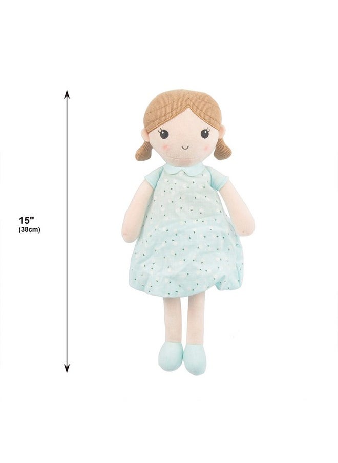 Toys, Soft Plush Mint Blue Emily Rag Doll, 15