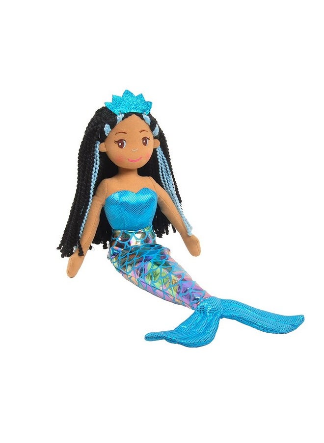 Toys,Aria Mermaid Doll, Soft Plush Mermaid, Blue, 18