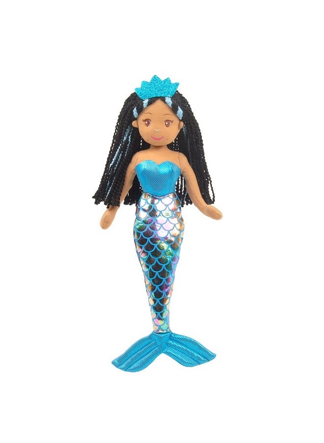 Toys,Aria Mermaid Doll, Soft Plush Mermaid, Blue, 18