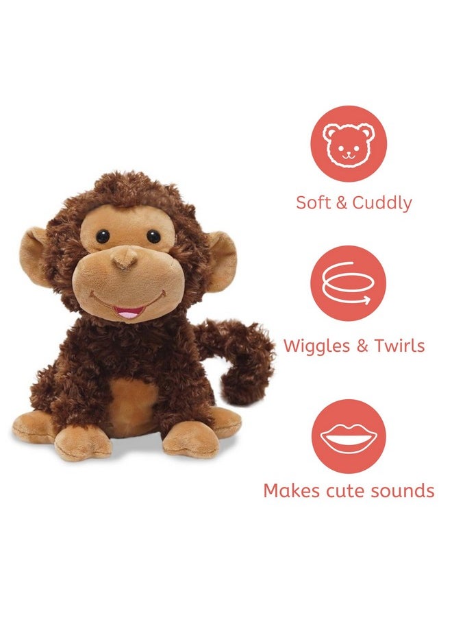 - Crackin' Up Coco | Super Soft Animated Twirling Moving Monkey Stuffed Animal Plush Toy | Spins Around Making Monkey Sounds, 10 Inches