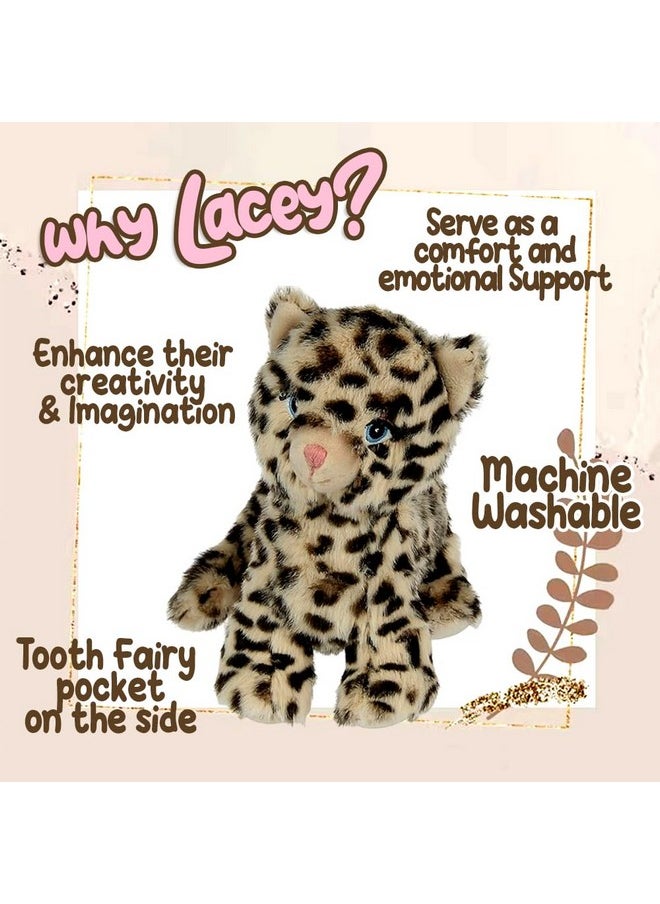 | Lacey The Leopard Tooth Fairy Pillow Stuffed Animal Plush Doll With Pocket | Perfect Loose Tooth Gift For Daughter, Son, Granddaughter, Nephew Or Niece