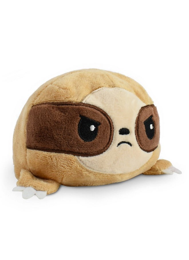 - The Original Reversible Sloth Plushie - Brown - Cute Sensory Fidget Stuffed Animals That Show Your Mood 3.5 Inch