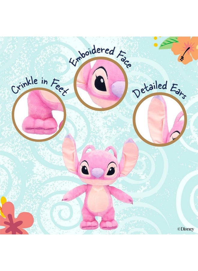 Disney Baby Lilo & Stitch Angel Soft Huggable Stuffed Animal Cute Plush Toy For Toddler Boys And Girls, Gift For Kids, Pink Angel 16 Inches