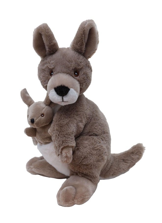 Ecokins, Kangaroo, Stuffed Animal, 12 Inches, Gift For Kids, Plush Toy, Made From Spun Recycled Water Bottles, Eco Friendly, Child’S Room Décor