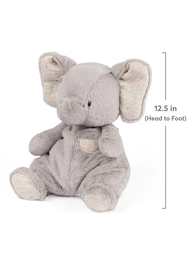 Baby Oh So Snuggly Elephant Large Plush Stuffed Animal For Babies And Infants, Ash Grey, 12.5”