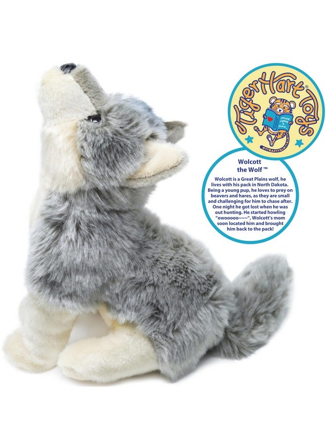 Wolcott The Wolf | 11 Inch Stuffed Animal Plush | By Tigerhart Toys