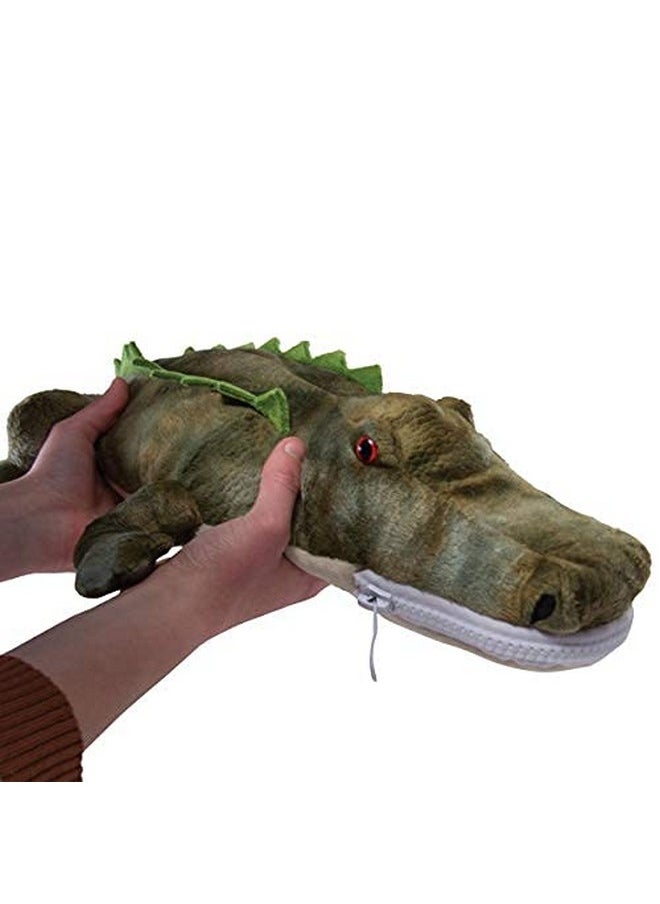 Stuffed Alligator Toy With 3 Baby Alligators - Alligator Plush Mommy With 3 Zippered Stuffed Alligator Babies, Ideal Stuffed Animal For Boy Or Girl Playtime - 3-5 Years