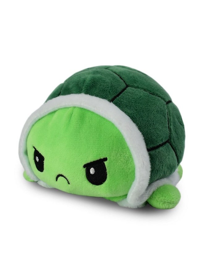 - The Original Reversible Turtle Plushie - Green - Cute Sensory Fidget Stuffed Animals That Show Your Mood 4 Inch