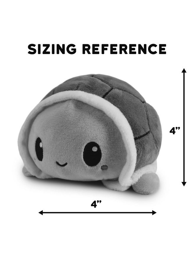 - The Original Reversible Turtle Plushie - Green - Cute Sensory Fidget Stuffed Animals That Show Your Mood 4 Inch