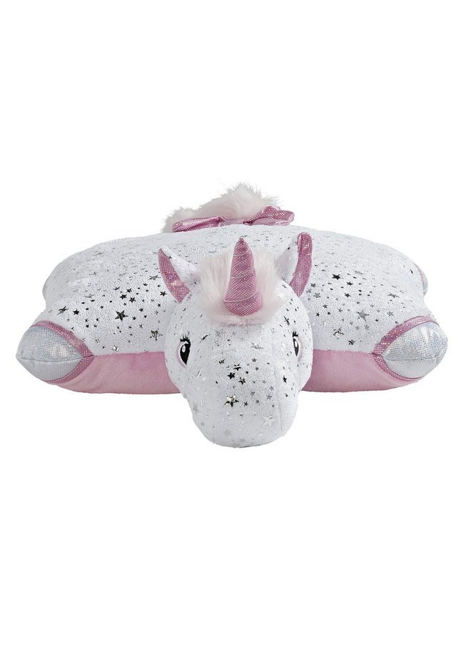 Glittery Unicorn Stuffed Animal Plush Toy, White, 18