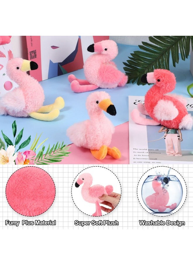 18 Inches Flamingo Stuffed Animal With 4 Babies Flamingo Plush Toys Inside Zippered Tummy Pink Mommy Flamingo Toy Stuffed Animals For Birthday Party Decorations