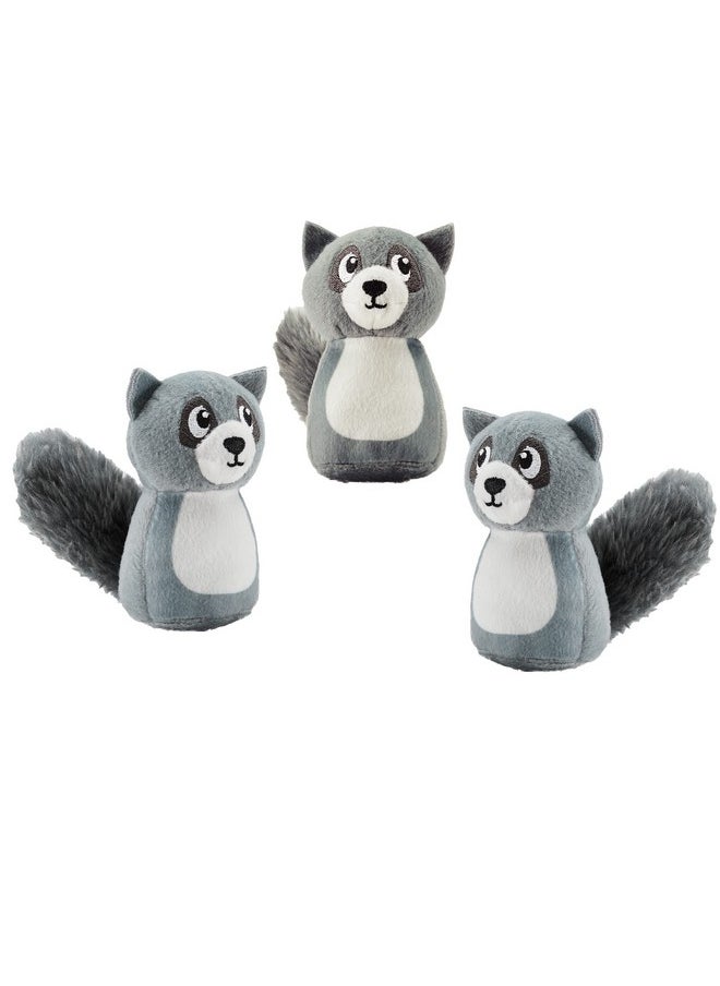 Squeakin' Racoon Hide A Puzzle Plush Replacement Dog Toys - 3 Pack