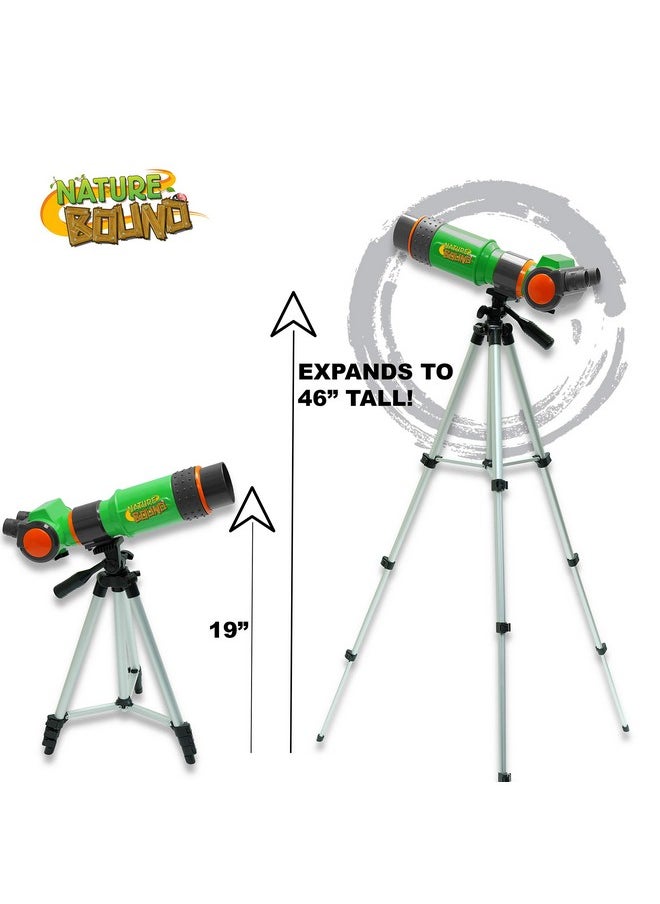 Telescope For Kids And Beginners, 16X Magnification And 15Mm Lens For Indoor And Outdoor Use - Adjustable Tripod Included - For Kids Ages 6+, Green (Nb538)