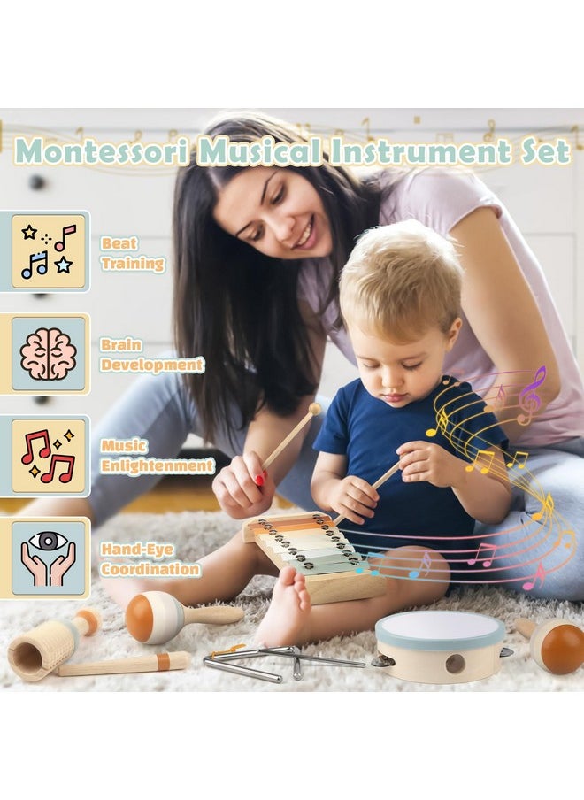 Montessori Toys For 1 Year Old Girls Gifts, Baby Musical Instruments For Toddlers 1-3, Musical Toys For Babies 6-12-18 Months With Boho Xylophone/Drum, Christmas Birthday Gifts For One Year Old Boy