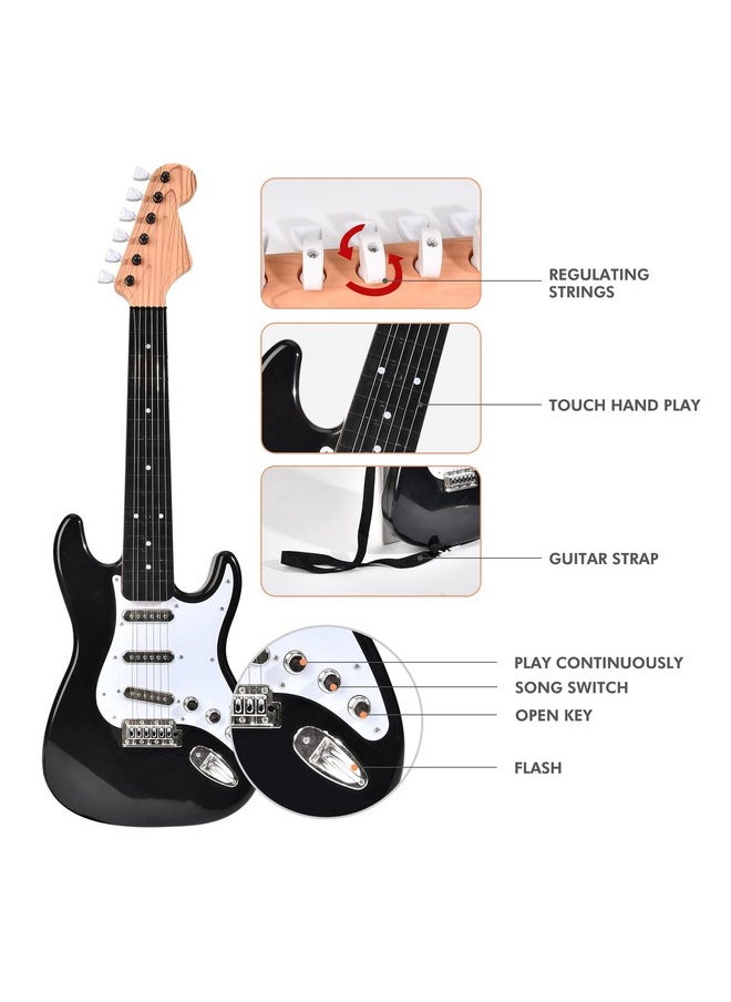 26 Inch Guitar Toy For Kids,Portable Electronic Guitar Musical Instrument Toy, Educational Learning Musical Instrument Toy For Ages 3-12 Children Birthday Present For Beginner Children Boys Girls