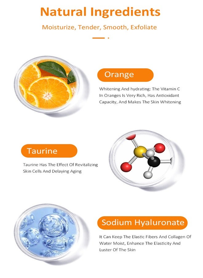 Orange Peeling Lotion - Dead Skin Exfoliating Skin Moisturizing Hydrating Butter Peeling off Wax Remove Dead Skin and Calluses Body Whitening Skin Lotion for Men & Women 100ml