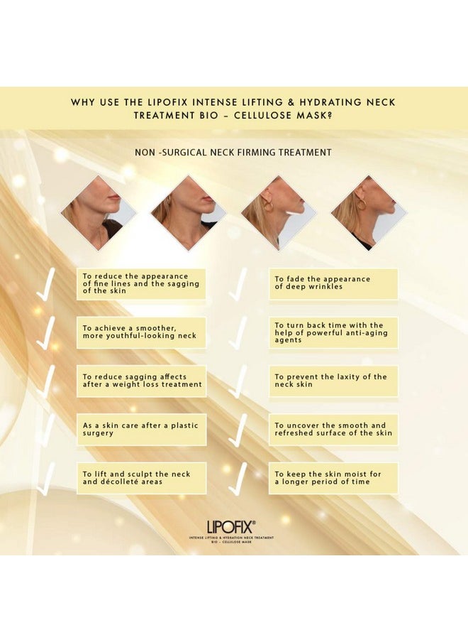 Neck Lifting Hydrating Firming Intense Treatment Bio - Cellulose Mask (7 Masks)