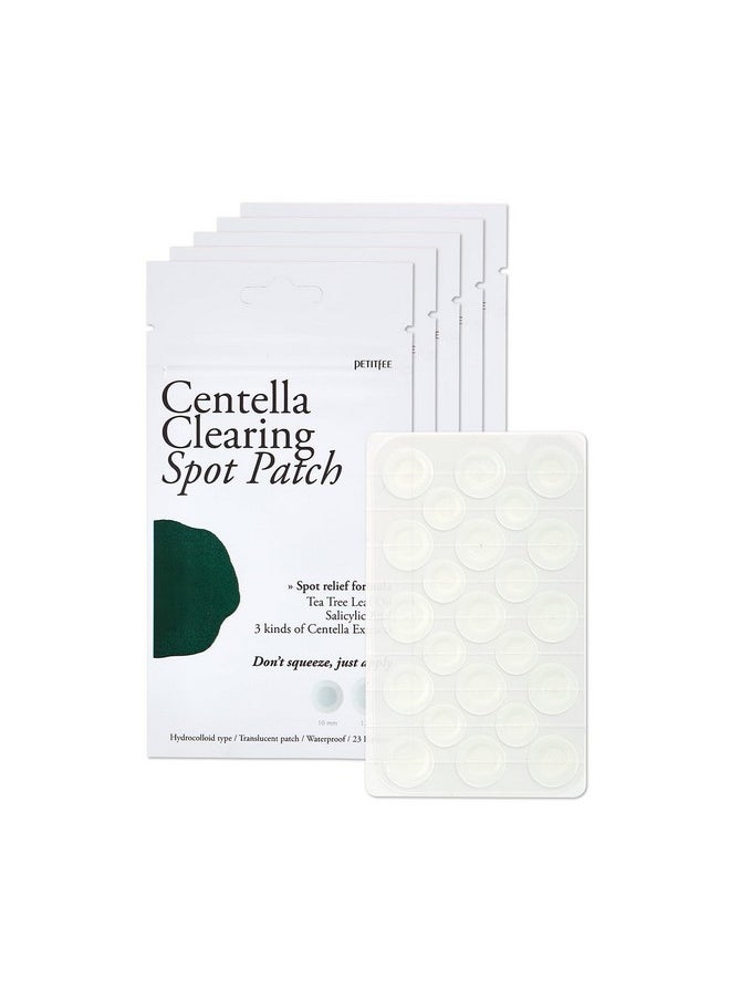 Centella Clearing Spot Patch (115 Count) - Invisible Hydrocolloid Spot Relief Patches For Acne Cover, Blemishes, Pimples, With Tea Tree Oil, Salicylic Acid Spot Patch, Beveling Patch, 2 Size