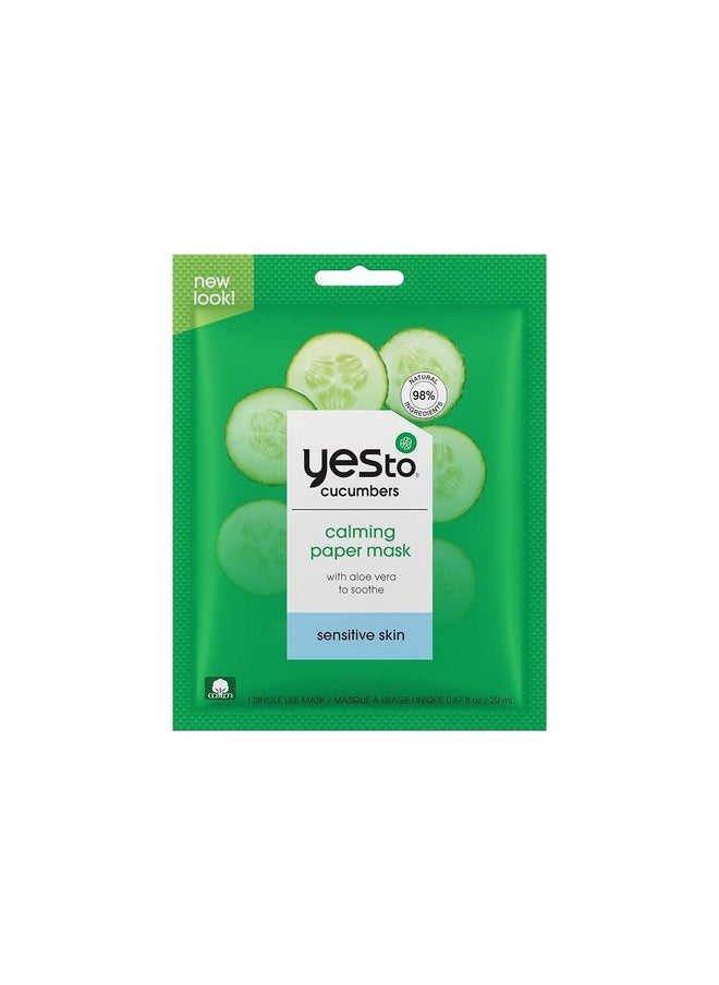 Cucumbers Paper Face Mask, Cucumber, 0.67 Fl Oz (Pack Of 1)