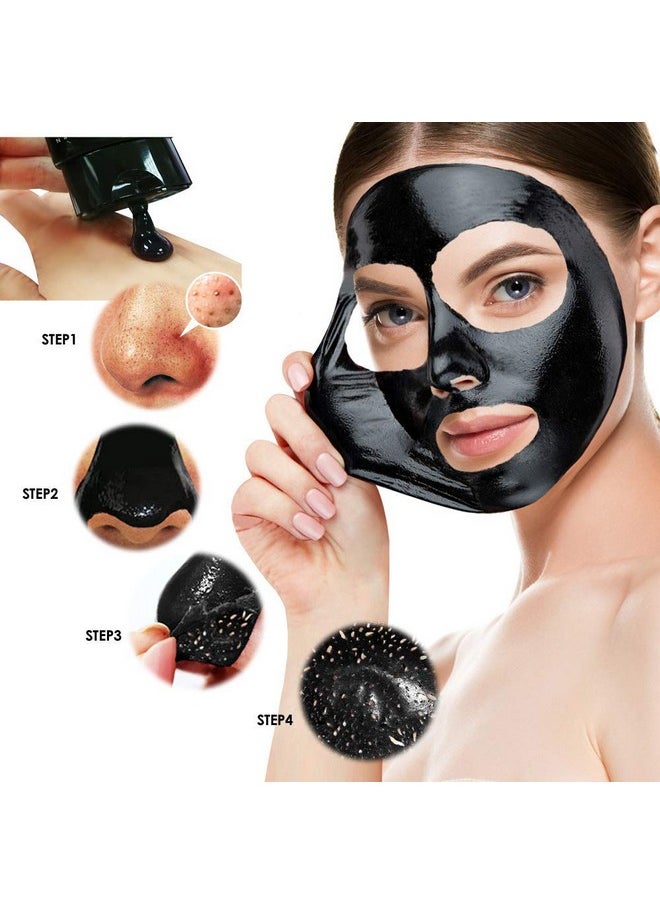 Charcoal Face Mask, Peel Off Mask, Charcoal Mask, Peel Off Mask, Deep Cleansing, Purifying, Activated Charcoal Mask With Brush