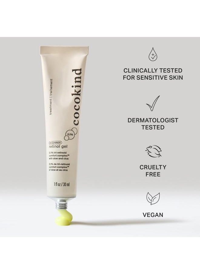 Beginner Retinol Gel 0.1%, Improve The Appearance Of Fine Lines And Uneven Texture Without Irritation, Aloe And Cica To Prevent Dryness, 1 Fl Oz