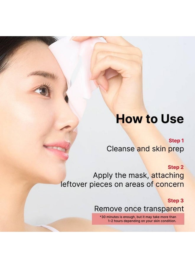 Camellia Collagen Mask 1.2 Fl Oz 4Ea, Hydrogel Mask, Fast Hydration, Pore Minimizing, Deep Collagen Supply, For Sensitive Skin, Micro Molecule Collagen For Effective Absorption, Facial Mask