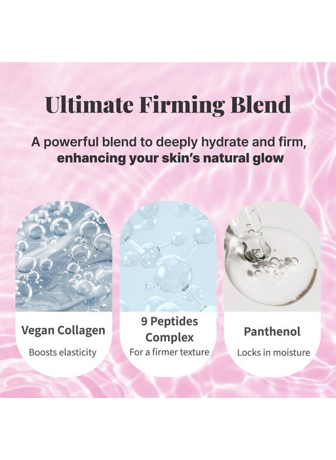 Firm & Glow Sheet Mask With Vegan Collagen Semi-Gel Sheet Biodegradable 100% Cellulose Sheet For Anti-Aging Hydration Elasticity Peptide Complex-9 Niacinamide (10)