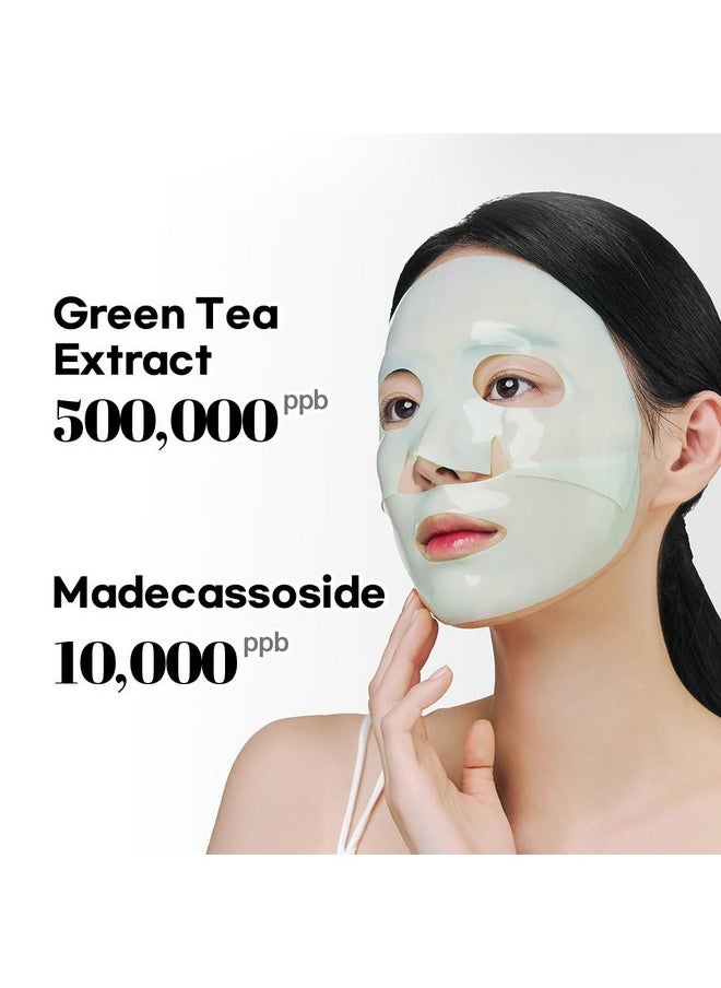 Collagen Gel Facial Mask (Green Tea Cica) 4Ea Set Hydrogel Deep Korean Face Mask Hydrating Overnight Elasticity Firming Pore Minimizing For All Skin Types